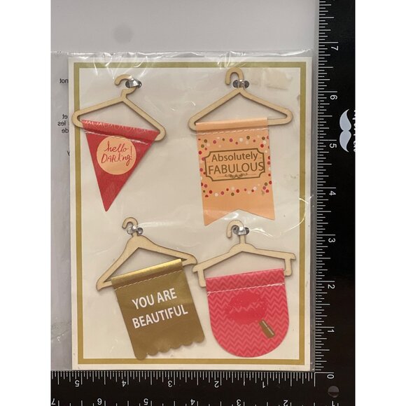 ABSOLUTELY FABULOUS 4 Piece Embellishment Decor Set W Hanger BANNER BY MICHAELS - Picture 2 of 3